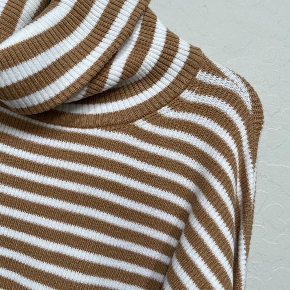 New French Connection MICRO STRIPE ROLL NECK JUMPER size medium - Picture 4 of 8